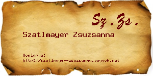 Szatlmayer Zsuzsanna névjegykártya
