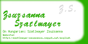 zsuzsanna szatlmayer business card
